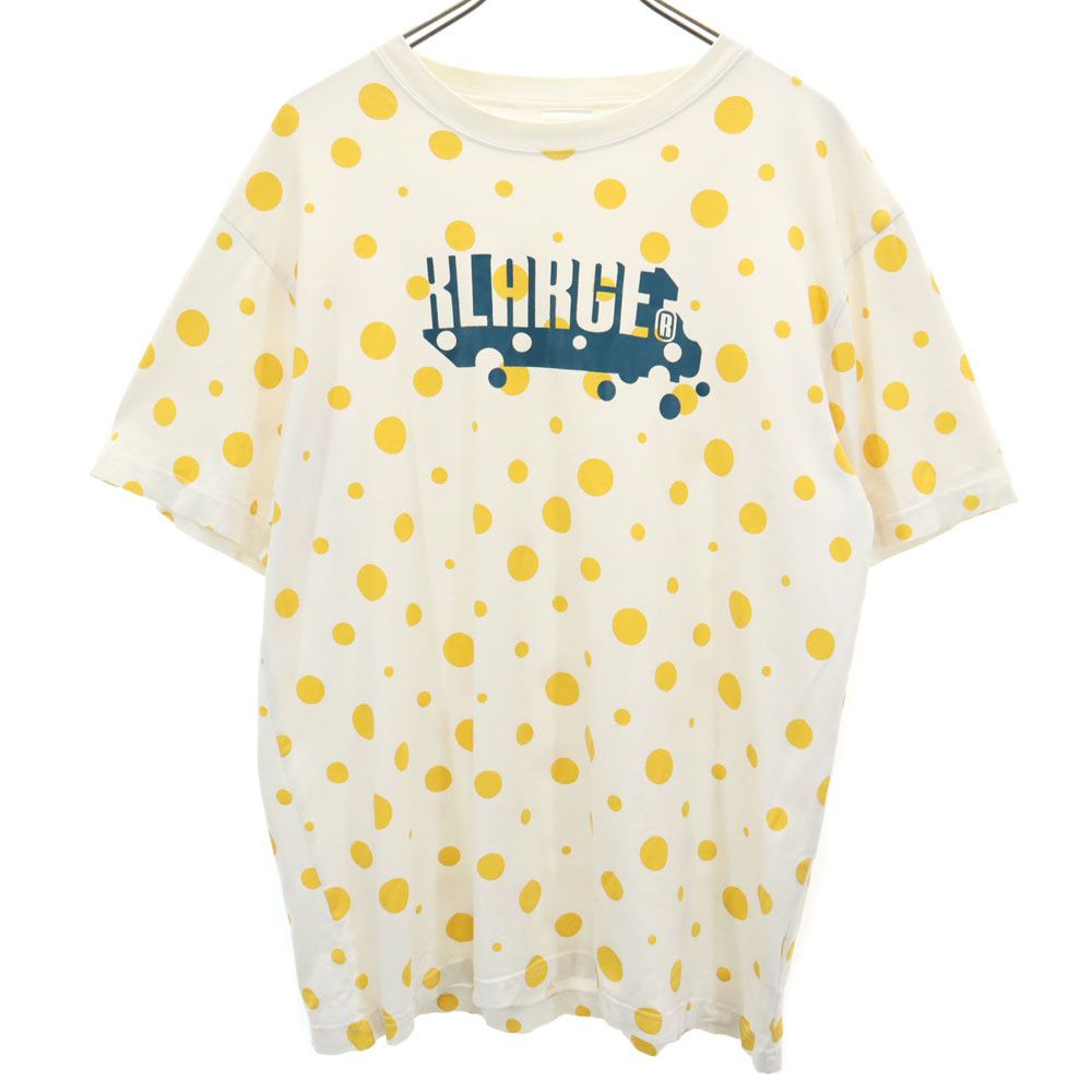 XLARGE エクストララージ ドット プリント 半袖 Tシャツ L イエロー系 メンズ