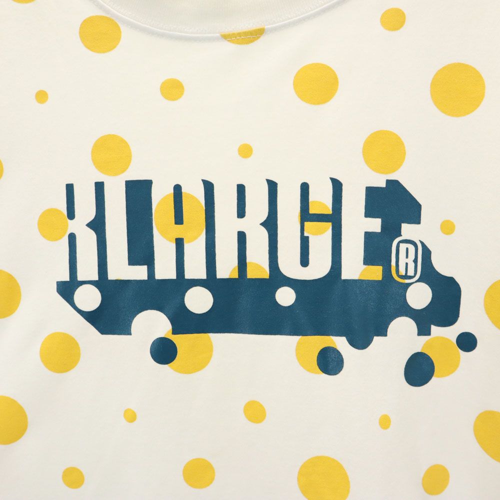 XLARGE エクストララージ ドット プリント 半袖 Tシャツ L イエロー系 メンズ