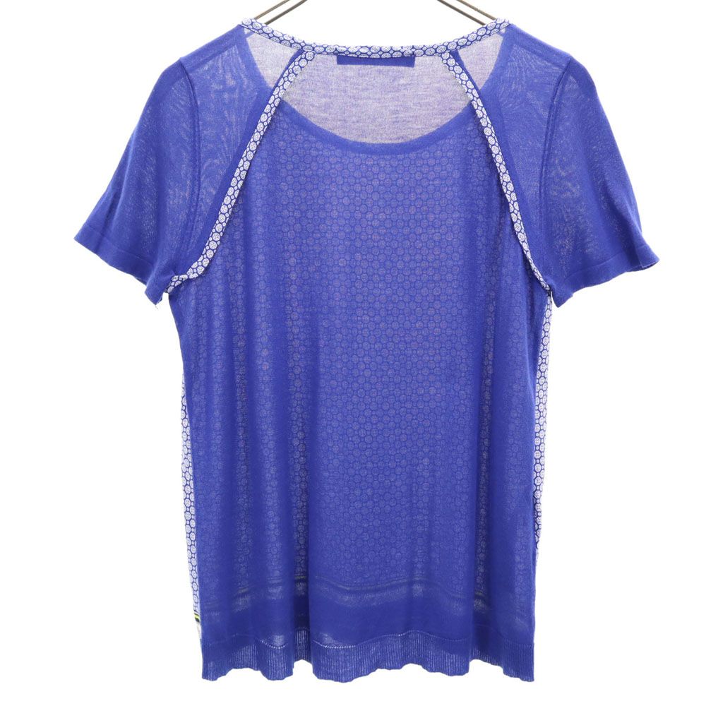 COMPTOIR DES COTONNIERS コントワーデコトニエ 総柄 半袖 Tシャツ M ブルー系 レディース