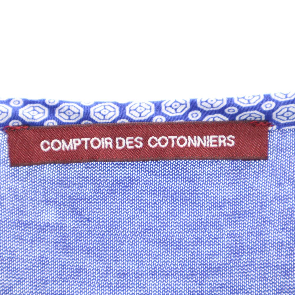 COMPTOIR DES COTONNIERS コントワーデコトニエ 総柄 半袖 Tシャツ M ブルー系 レディース