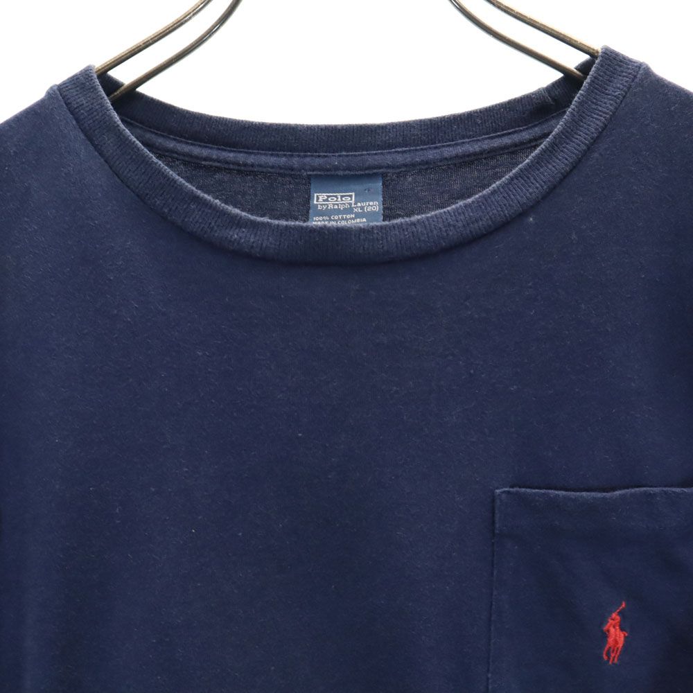 Polo by Ralph Lauren ポロバイラルフローレン 半袖 Tシャツ XL ネイビー 胸ポケ ポケT キッズ