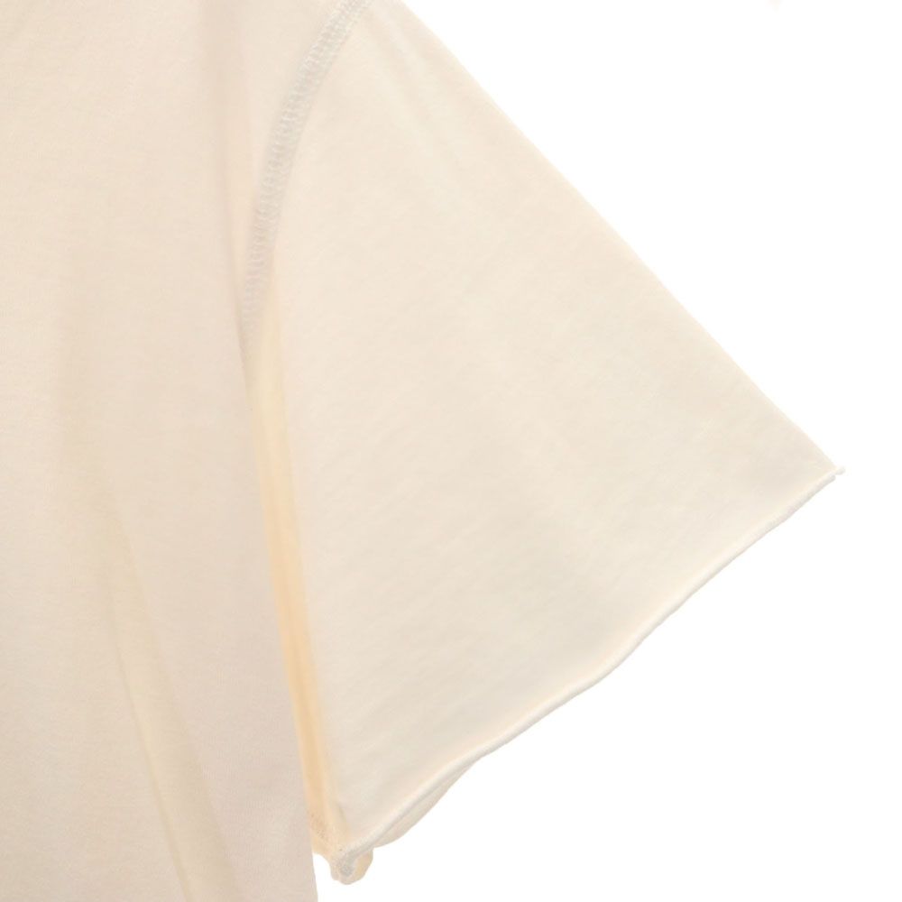 Lucien Pellat-Finet ルシアンペラフィネ イタリア製 スカル柄 バックプリント 半袖 Tシャツ S アイボリー系 メンズ