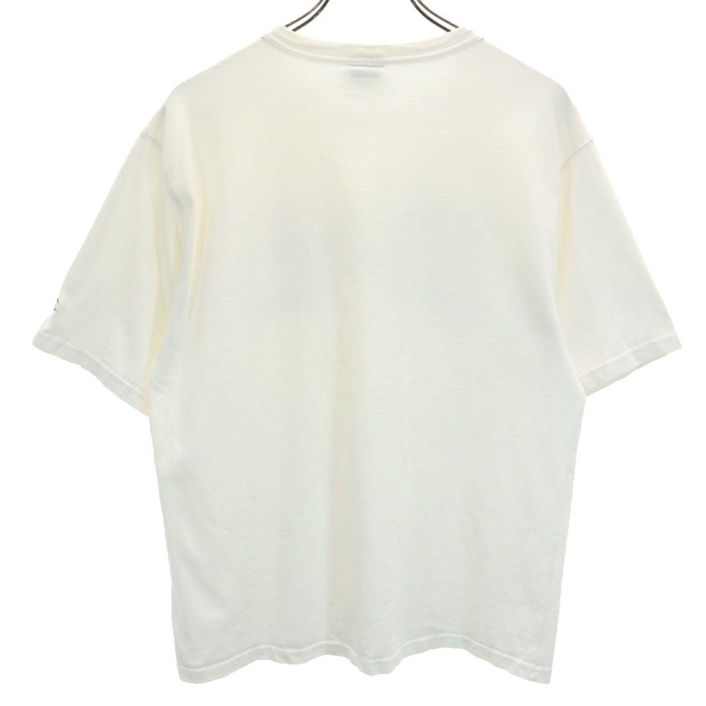 Champion チャンピオン プリント 半袖 Tシャツ S ホワイト メンズ