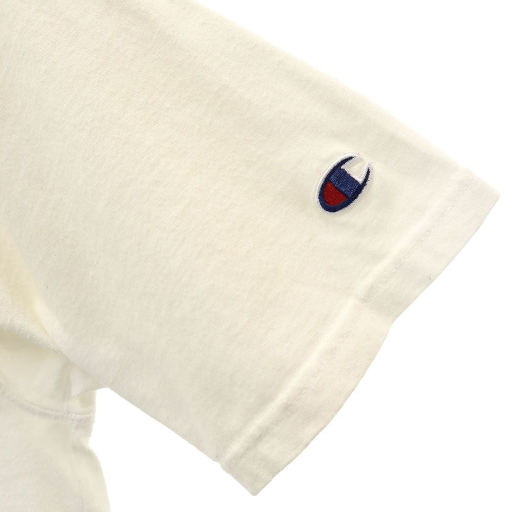Champion チャンピオン プリント 半袖 Tシャツ S ホワイト メンズ