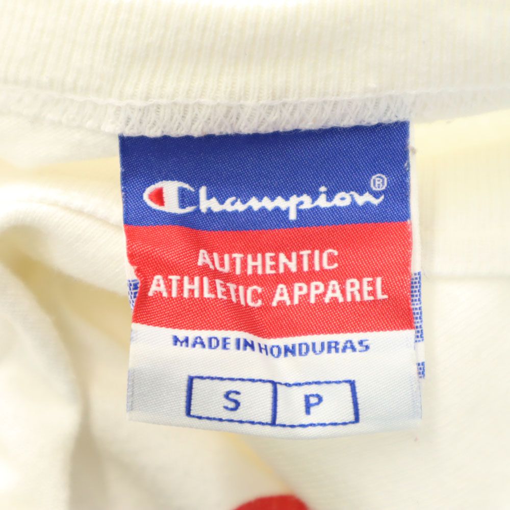 Champion チャンピオン プリント 半袖 Tシャツ S ホワイト メンズ