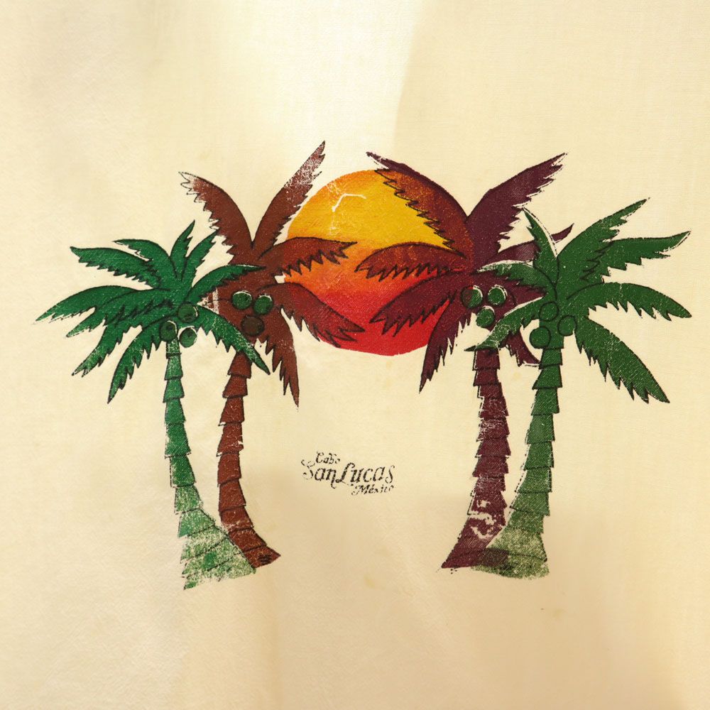 MIRO オールド 半袖 スキッパー シャツ XL ベージュ系 プルオーバー メンズ