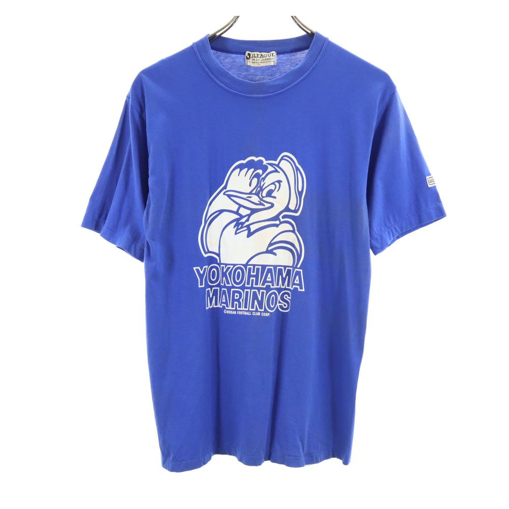 J.LEAGUE ジェイリーグ プリント サッカー 半袖 Tシャツ M ブルー メンズ