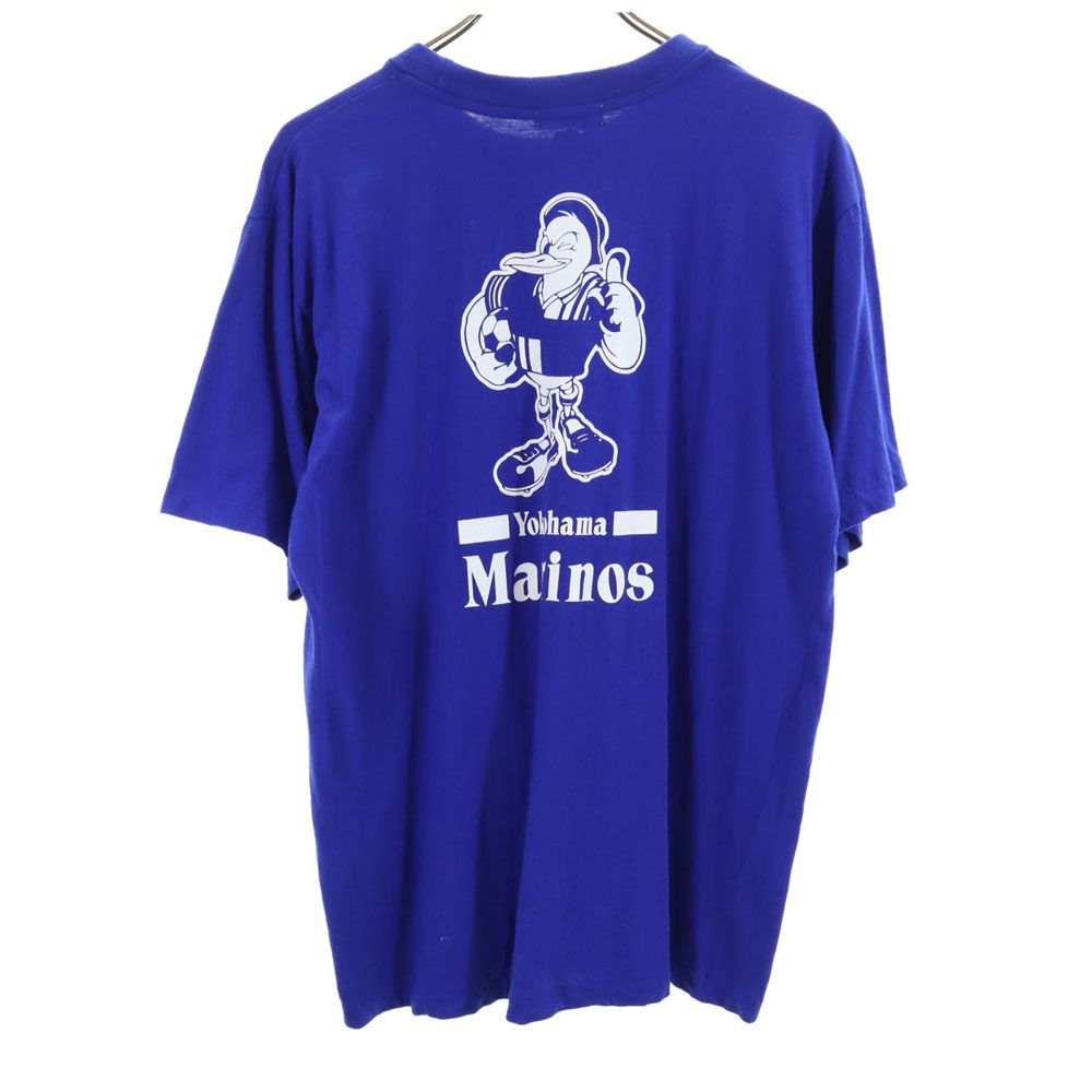 YOKOHAMA MARINOS CLUB ヨコハママリノスクラブ バックプリント サッカー 半袖 Tシャツ LL ブルー メンズ