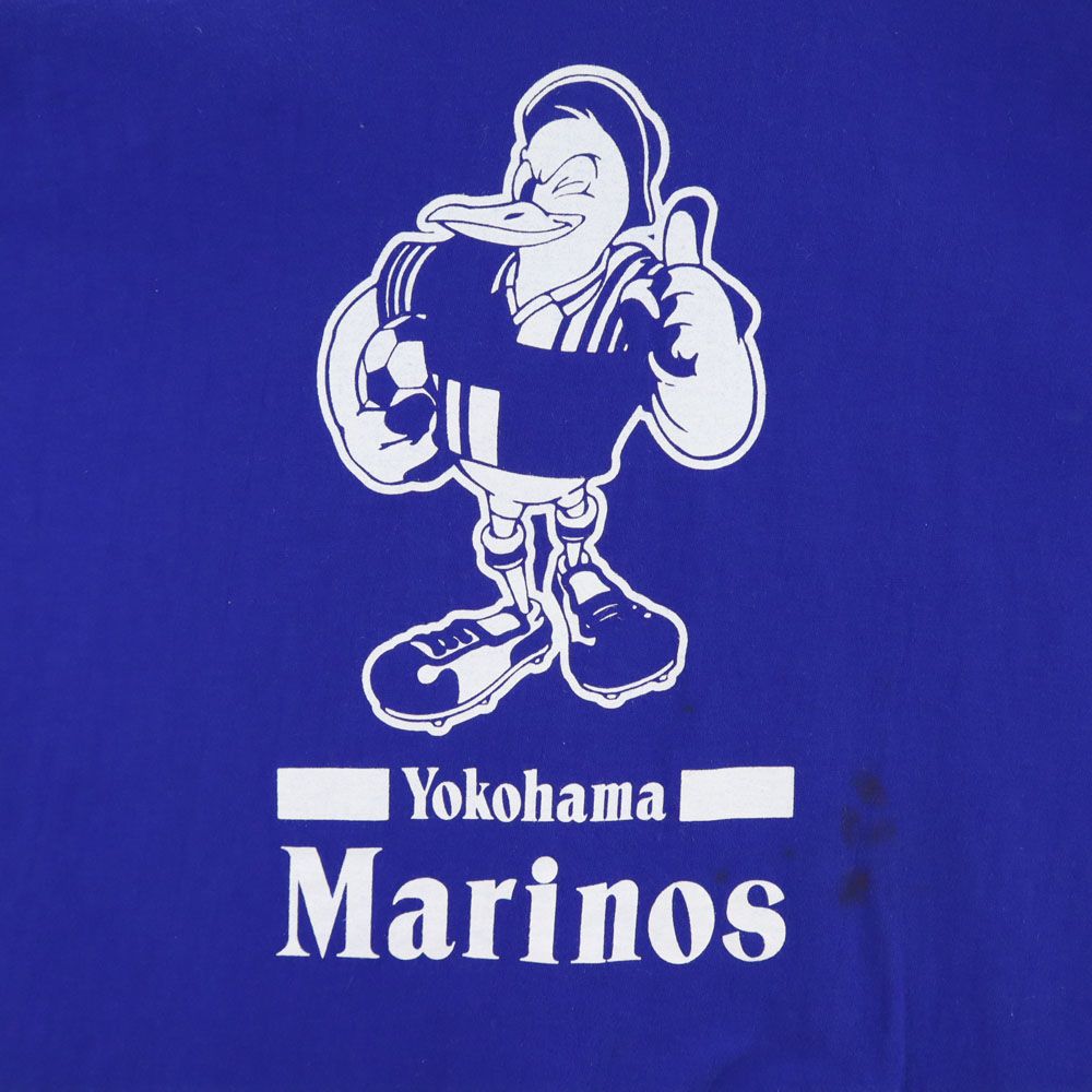 YOKOHAMA MARINOS CLUB ヨコハママリノスクラブ バックプリント サッカー 半袖 Tシャツ LL ブルー メンズ