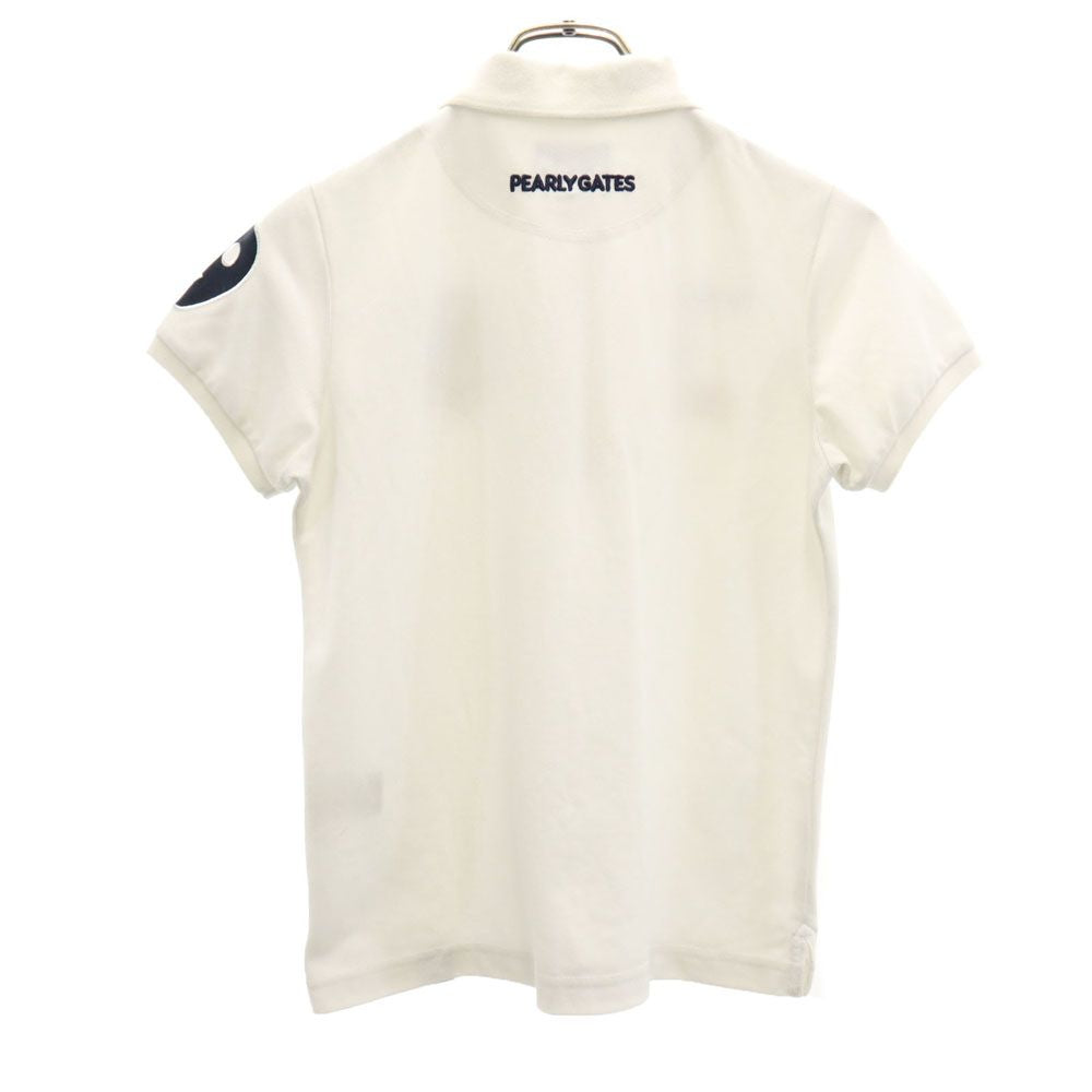 PEARLY GATES パーリーゲイツ 日本製 ゴルフ 半袖 ポロシャツ 白 鹿の子地 レディース