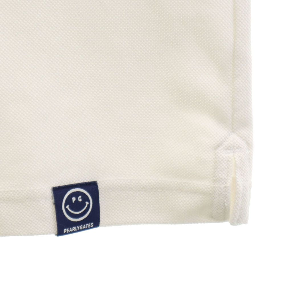 PEARLY GATES パーリーゲイツ 日本製 ゴルフ 半袖 ポロシャツ 白 鹿の子地 レディース