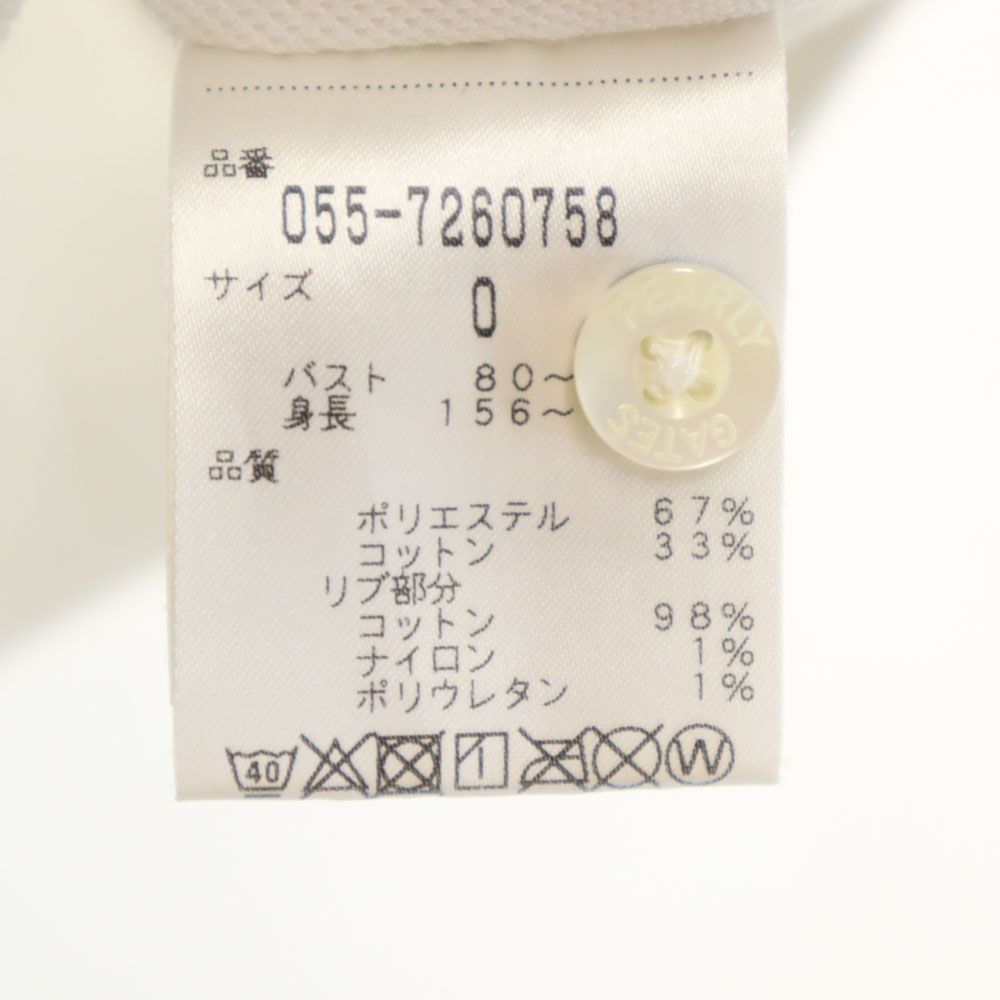 PEARLY GATES パーリーゲイツ 日本製 ゴルフ 半袖 ポロシャツ 白 鹿の子地 レディース