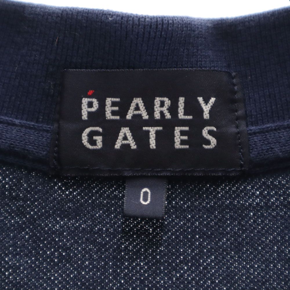 PEARLY GATES パーリーゲイツ 日本製 ゴルフ 半袖 ポロシャツ ネイビー レディース
