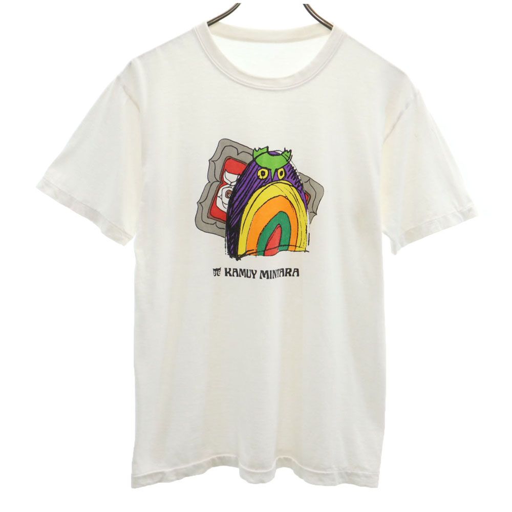 日本製 プリント 半袖 Tシャツ ホワイト メンズ