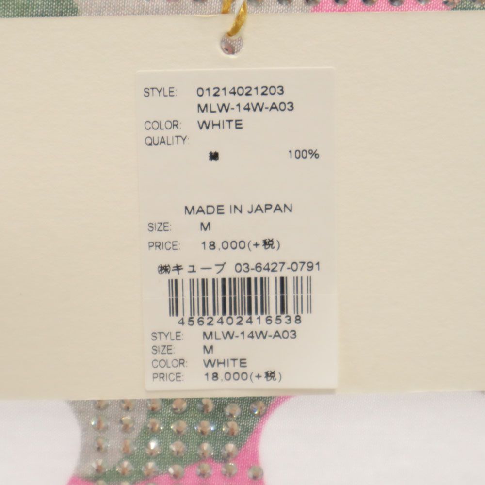 MARK&LONA マークアンドロナ 日本製 半袖 Tシャツ M ホワイト スカル レディース