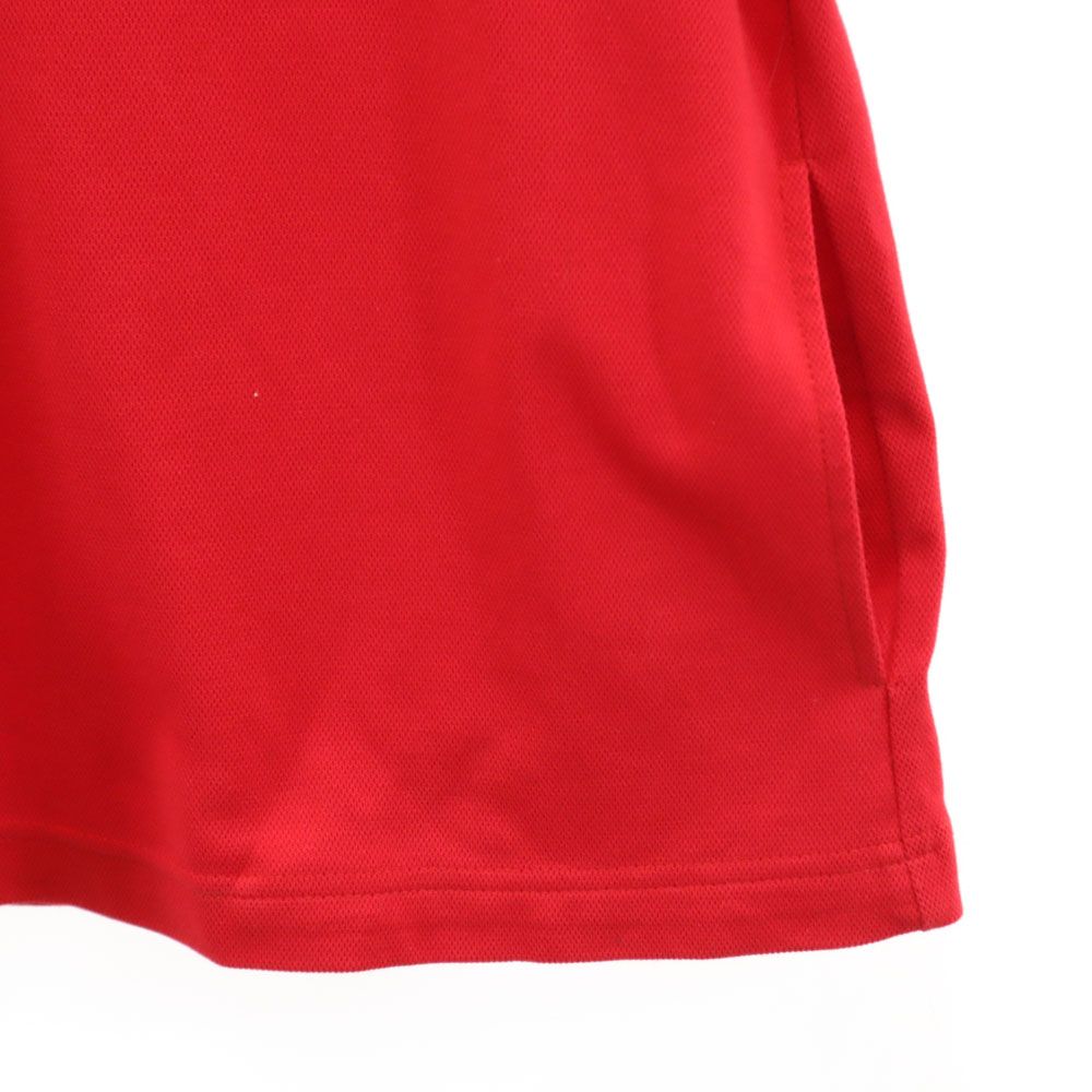 BURBERRY GOLF バーバリーゴルフ 三陽商会 日本製 ゴルフ 半袖 ハーフジップ ポロシャツ M レッド レディース