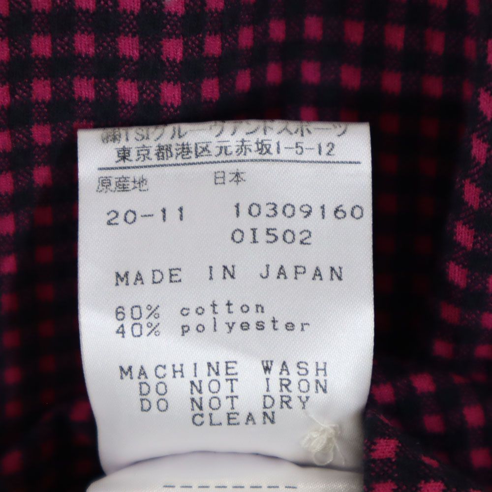 PEARLY GATES パーリーゲイツ 日本製 チェック柄 ゴルフ 半袖 ポロシャツ マゼンタ系 GOLF レディース