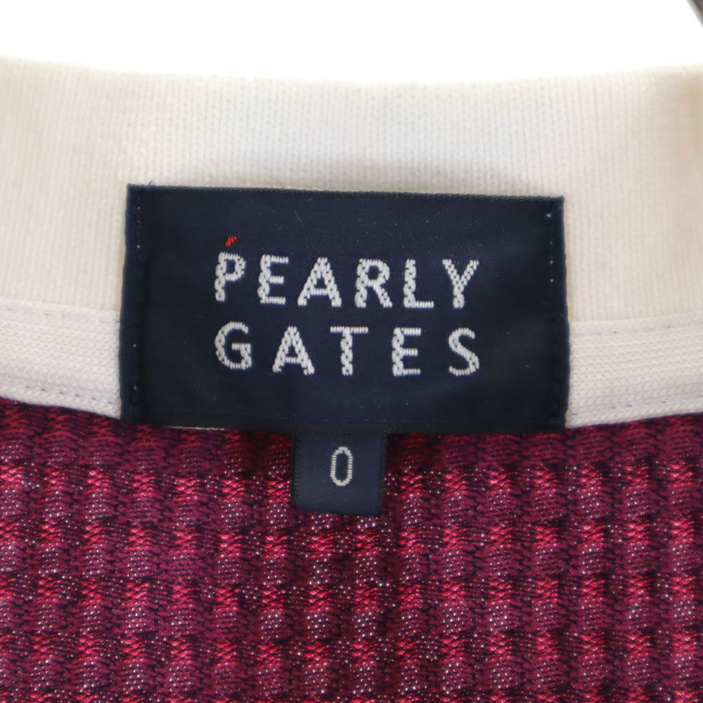 PEARLY GATES パーリーゲイツ 日本製 チェック柄 ゴルフ 半袖 ポロシャツ マゼンタ系 GOLF レディース