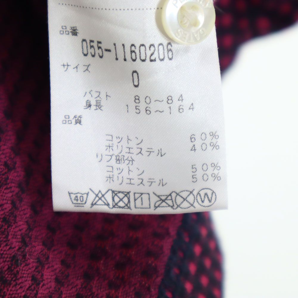 PEARLY GATES パーリーゲイツ 日本製 チェック柄 ゴルフ 半袖 ポロシャツ マゼンタ系 GOLF レディース