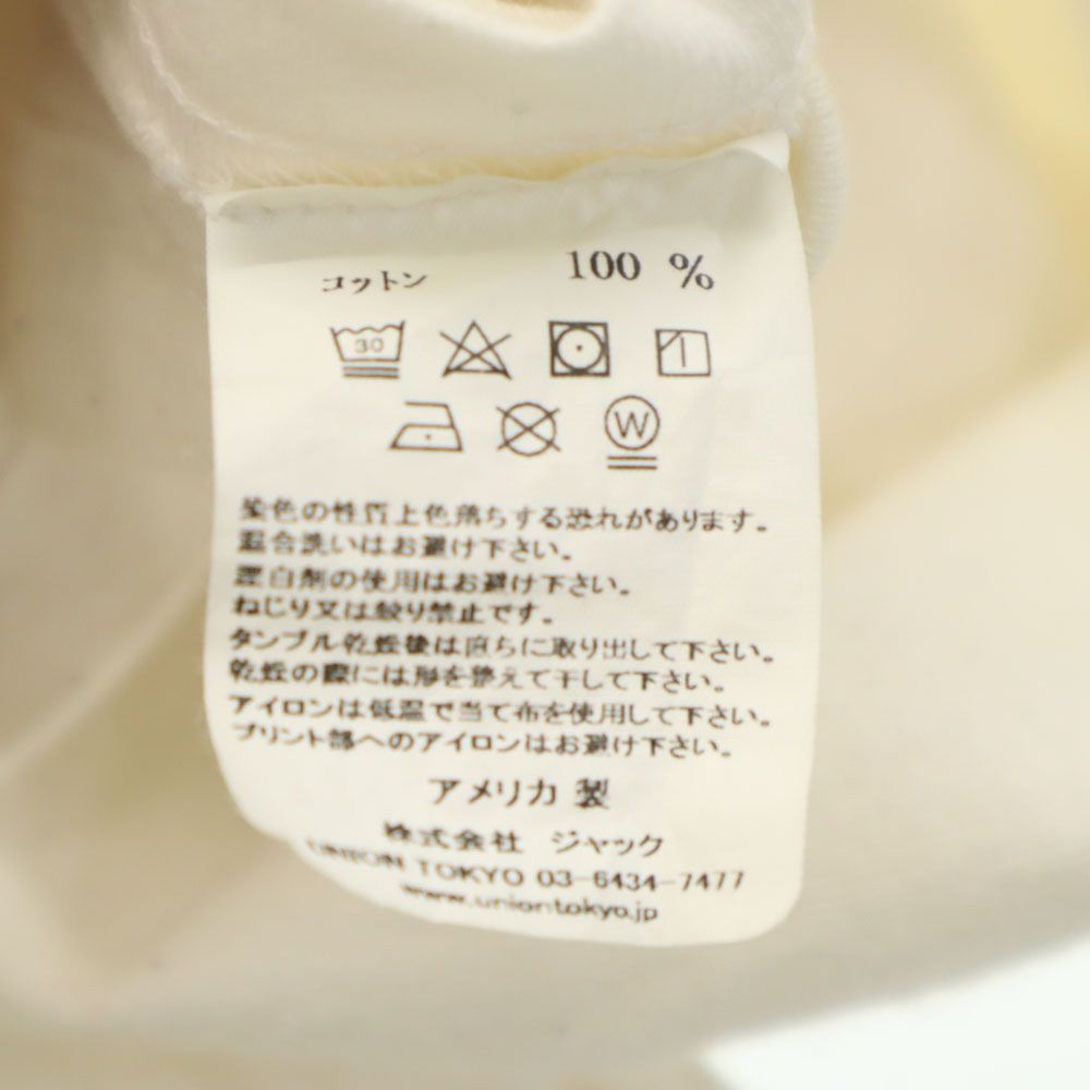 UNION ユニオン USA製 バックプリント 半袖 Tシャツ 2 ホワイト メンズ