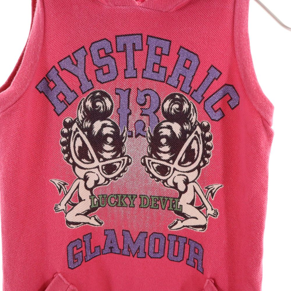 HYSTERIC ヒステリック 日本製 ノースリーブ ワンピース 80 ピンク キッズ