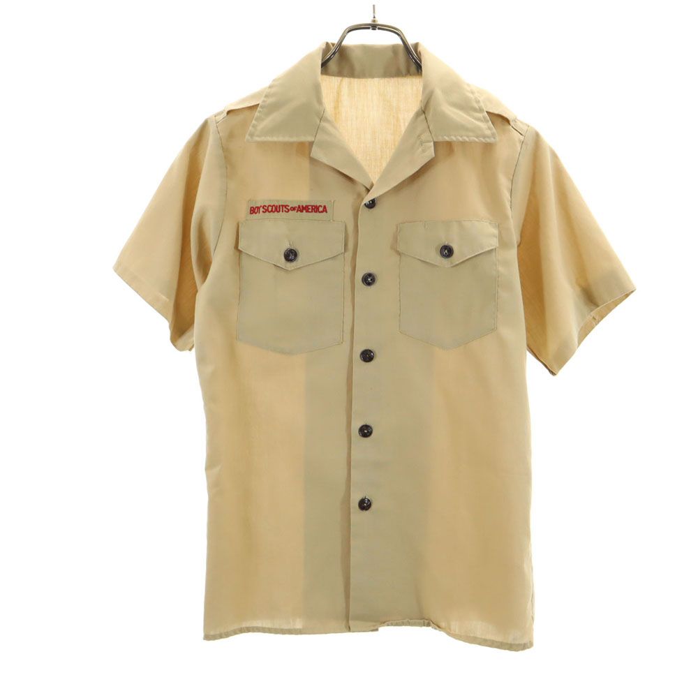 BOY SCOUTS OF AMERICA ボーイスカウト オールド 半袖 ボーイスカウト シャツ ベージュ メンズ