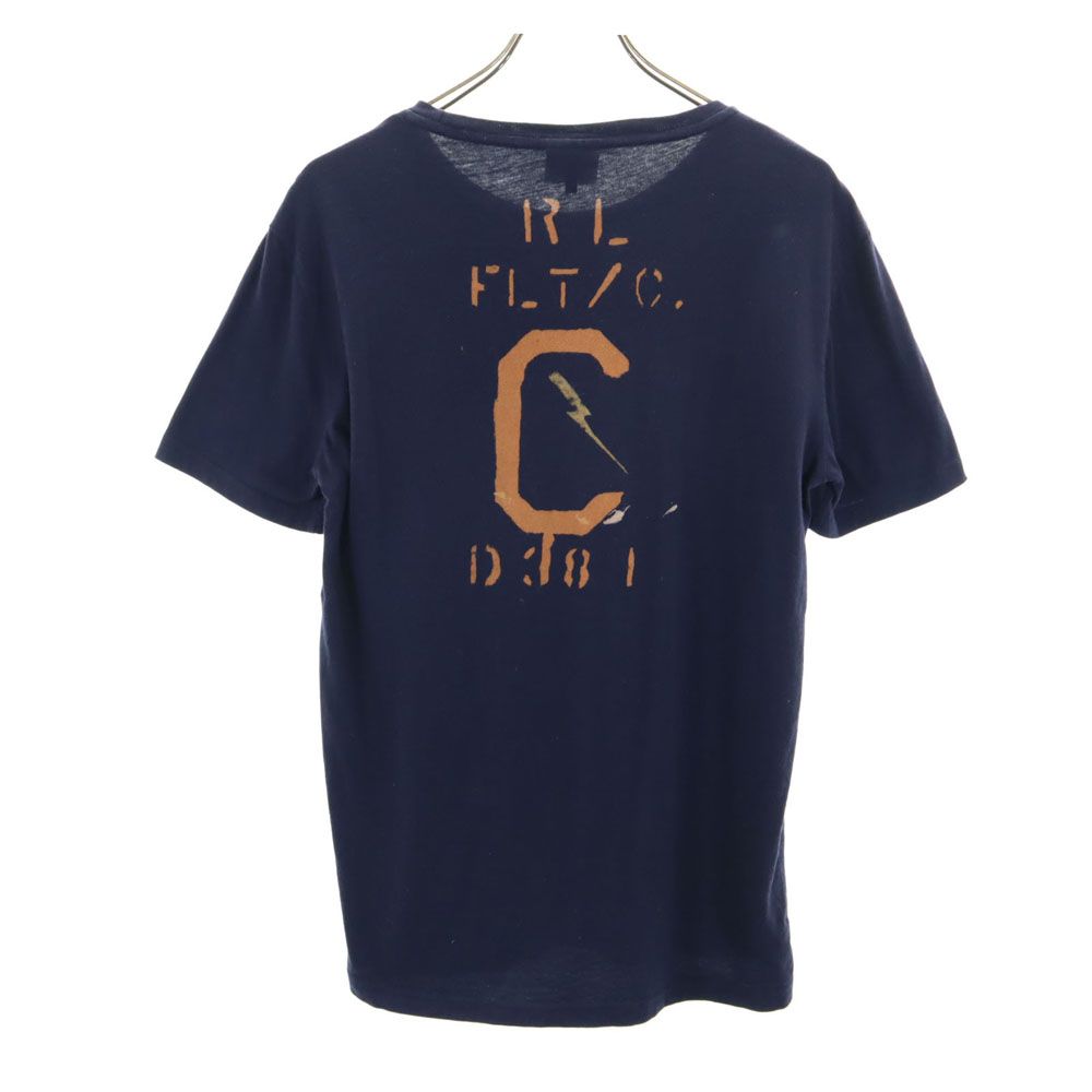 Polo by Ralph Lauren ポロバイラルフローレン バックプリント 半袖 Tシャツ S ネイビー ポケT メンズ