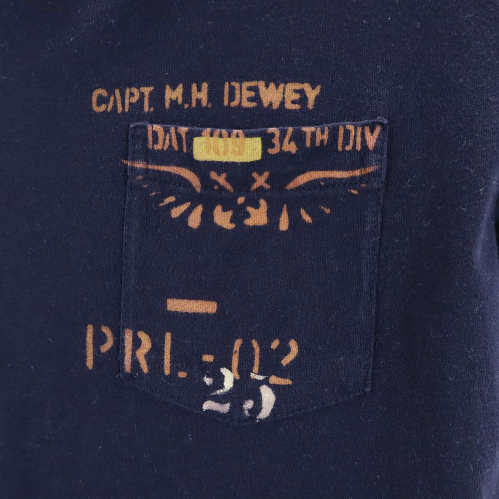 ポロバイラルフローレン バックプリント 半袖 Tシャツ S ネイビー Polo by Ralph Lauren ポケT メンズ