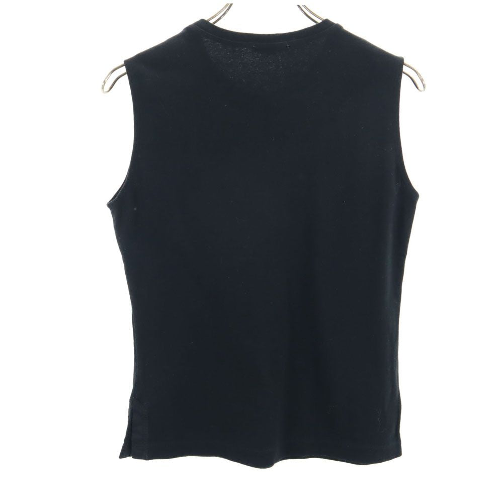 ISSEY MIYAKE WHITE LABEL イッセイミヤケホワイトレーベル 日本製 ノースリーブ カットソー 3 ブラック レディース