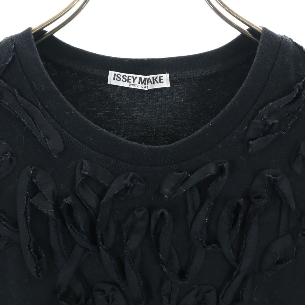 ISSEY MIYAKE WHITE LABEL イッセイミヤケホワイトレーベル 日本製 ノースリーブ カットソー 3 ブラック レディース