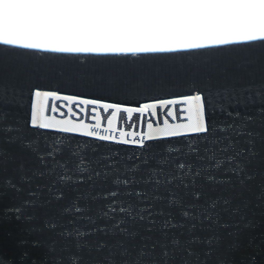 ISSEY MIYAKE WHITE LABEL イッセイミヤケホワイトレーベル 日本製 ノースリーブ カットソー 3 ブラック レディース