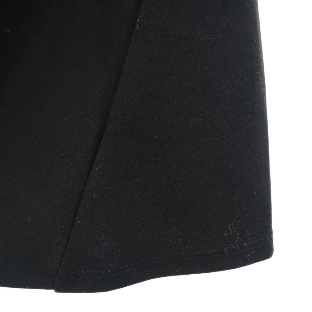 LANVIN en Bleu ランバンオンブルー 日本製 半袖 ショート丈 Tシャツ 38 ブラック フリル リボン レディース