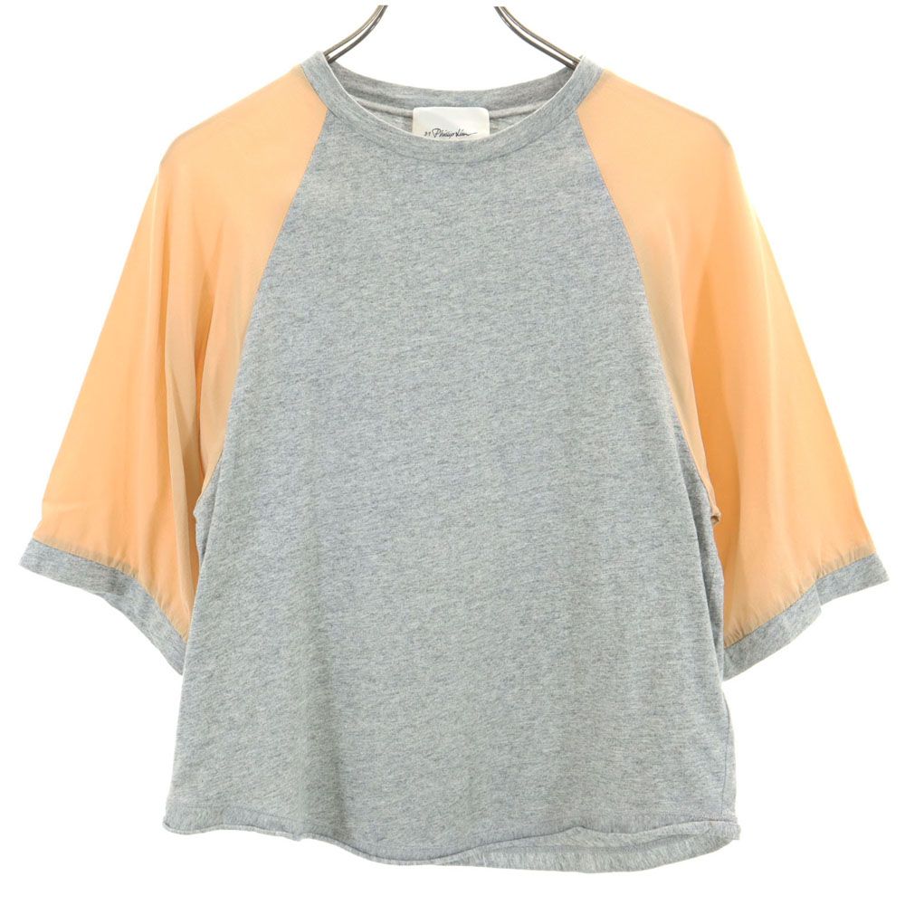 3.1 phillip lim スリーワンフィリップリム 5分袖 カットソー XS グレー レディース