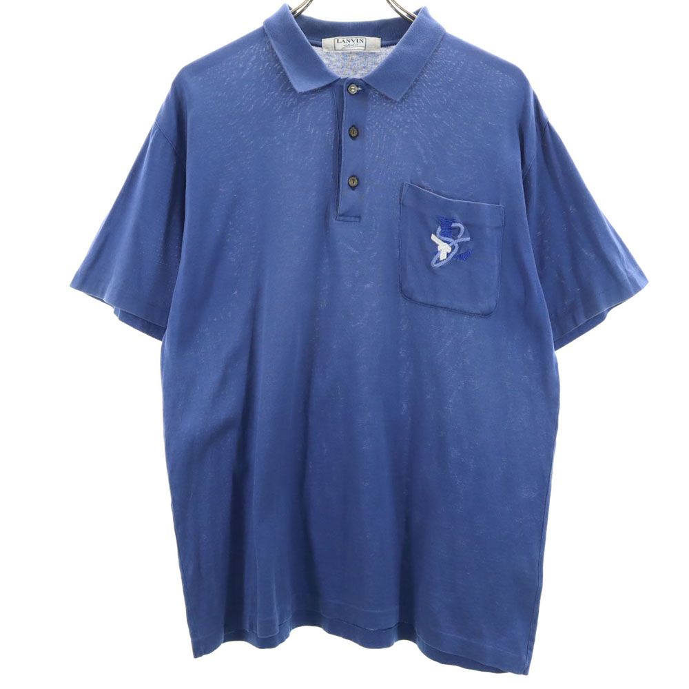 LANVIN STUDIO ランバンスタジオ 半袖 ポロシャツ ネイビー系 メンズ