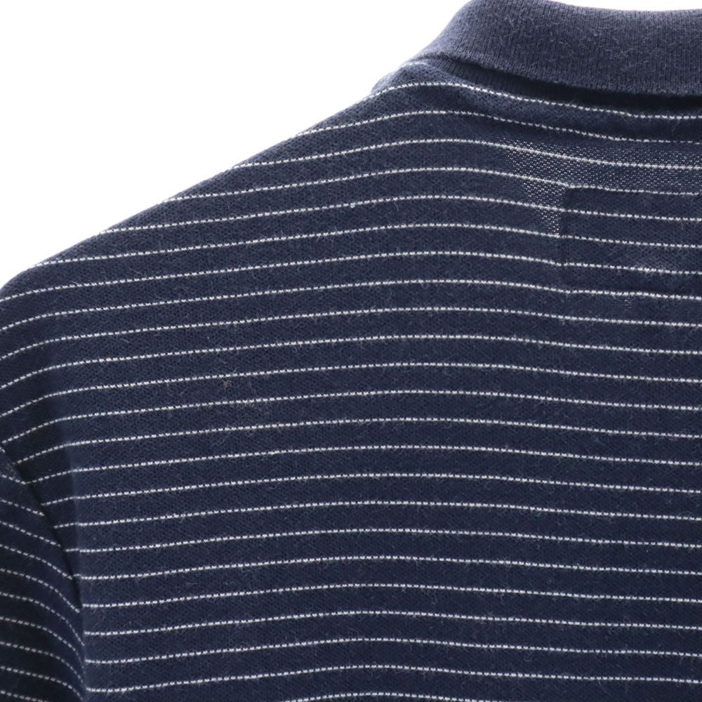 ARMANI JEANS アルマーニジーンズ ボーダー 半袖 ポロシャツ XS ネイビー系 鹿の子 メンズ