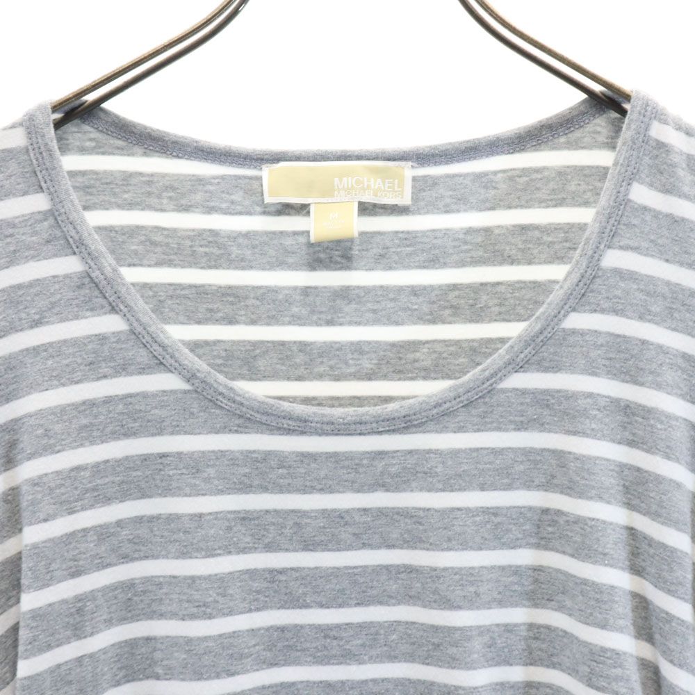マイケルマイケルコース ボーダー柄 半袖 Tシャツ M グレー MICHAEL MICHAEL KORS レディース