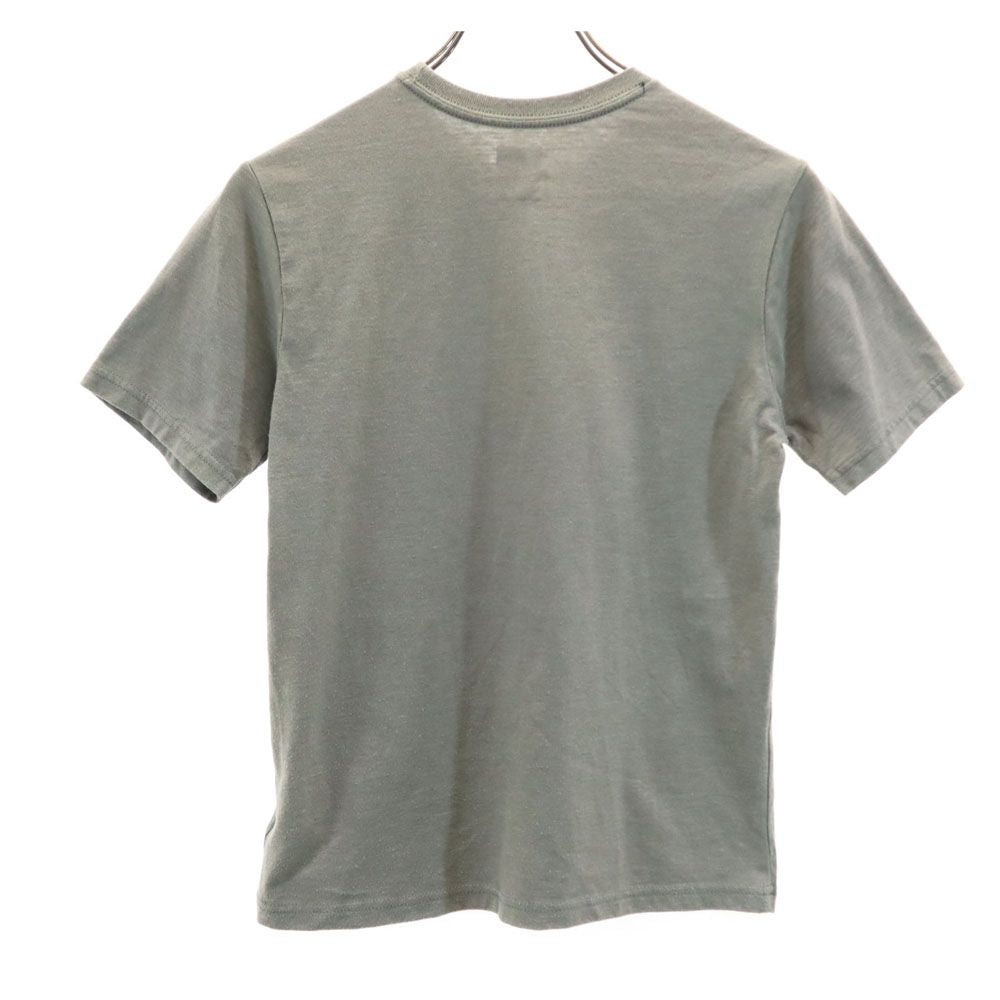 THE NORTH FACE ザノースフェイス アウトドア プリント 半袖 Tシャツ M 10/12 グレー キッズ