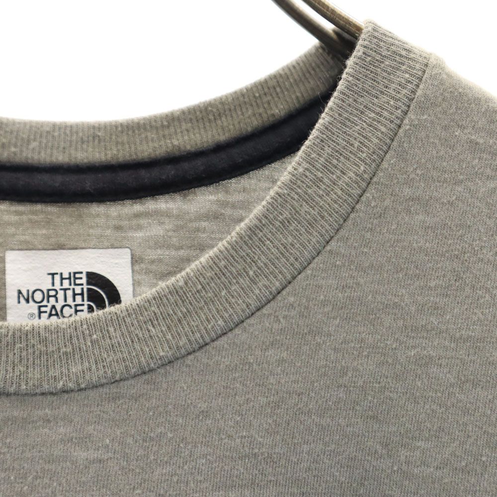 THE NORTH FACE ザノースフェイス アウトドア プリント 半袖 Tシャツ M 10/12 グレー キッズ