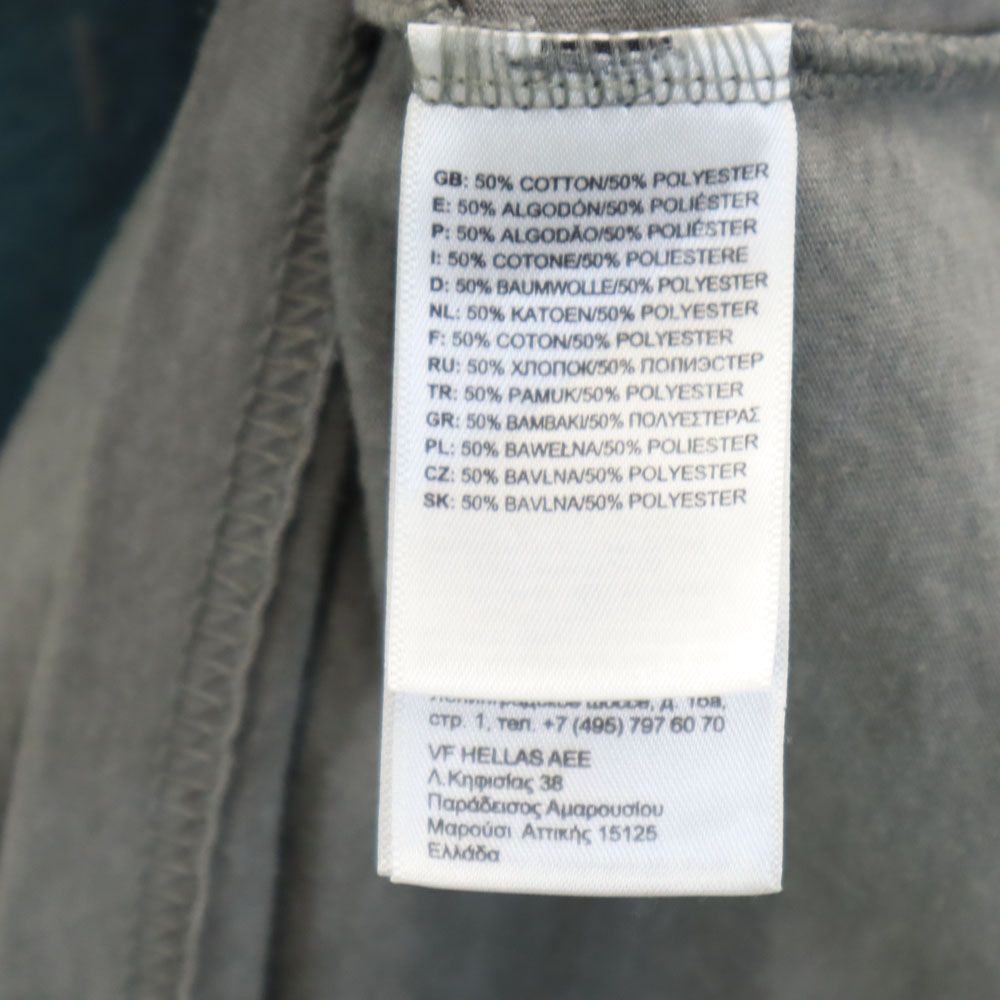 THE NORTH FACE ザノースフェイス アウトドア プリント 半袖 Tシャツ M 10/12 グレー キッズ