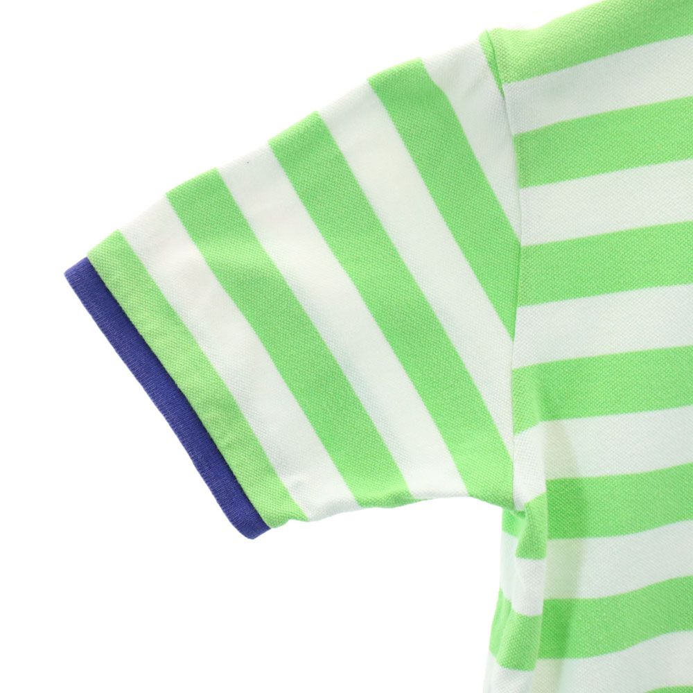 Polo by Ralph Lauren ポロバイラルフローレン ボーダー 半袖 ポロシャツ L グリーン系 鹿の子 メンズ