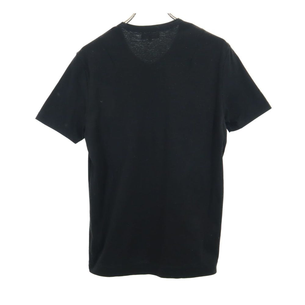 ランバンオンブルー 日本製 半袖 Vネック Tシャツ 50 ブラック系 LANVIN en Bleu ポケT メンズ