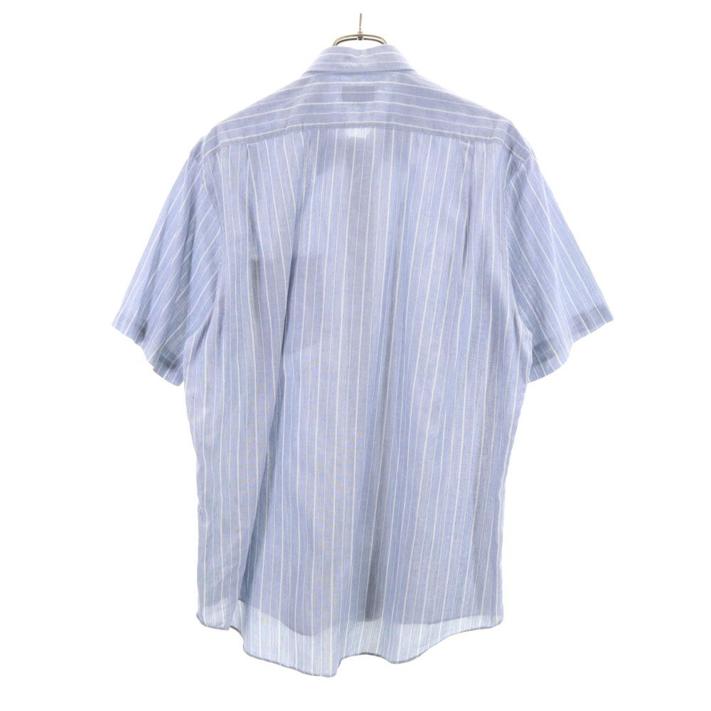 Burberrys バーバリーズ 90s 三陽商会 日本製 オールド ストライプ柄 半袖 シャツ 43 ブルー系 メンズ