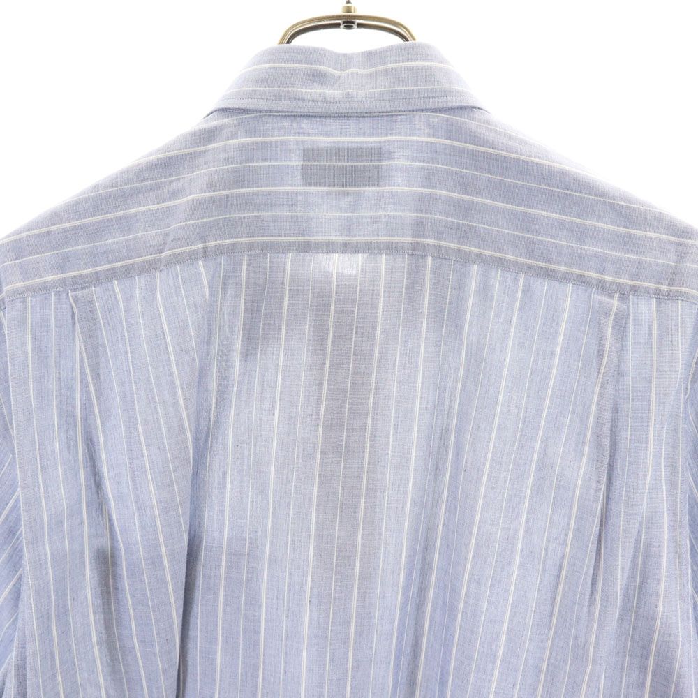 Burberrys バーバリーズ 90s 三陽商会 日本製 オールド ストライプ柄 半袖 シャツ 43 ブルー系 メンズ