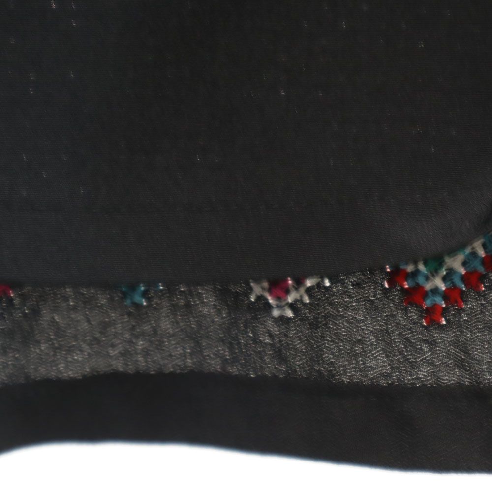 SEE BY CHLOE シーバイクロエ シルク100% ボーダー柄 ノースリーブ ミニワンピース 4 黒系 レディース