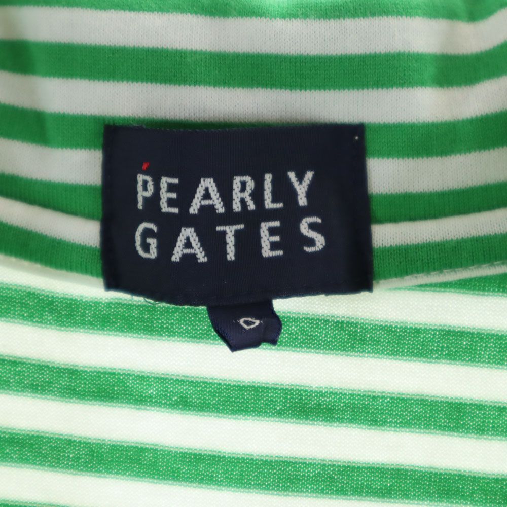 PEARLY GATES パーリーゲイツ 日本製 ゴルフ 半袖 シャツ グリーン系 レディース