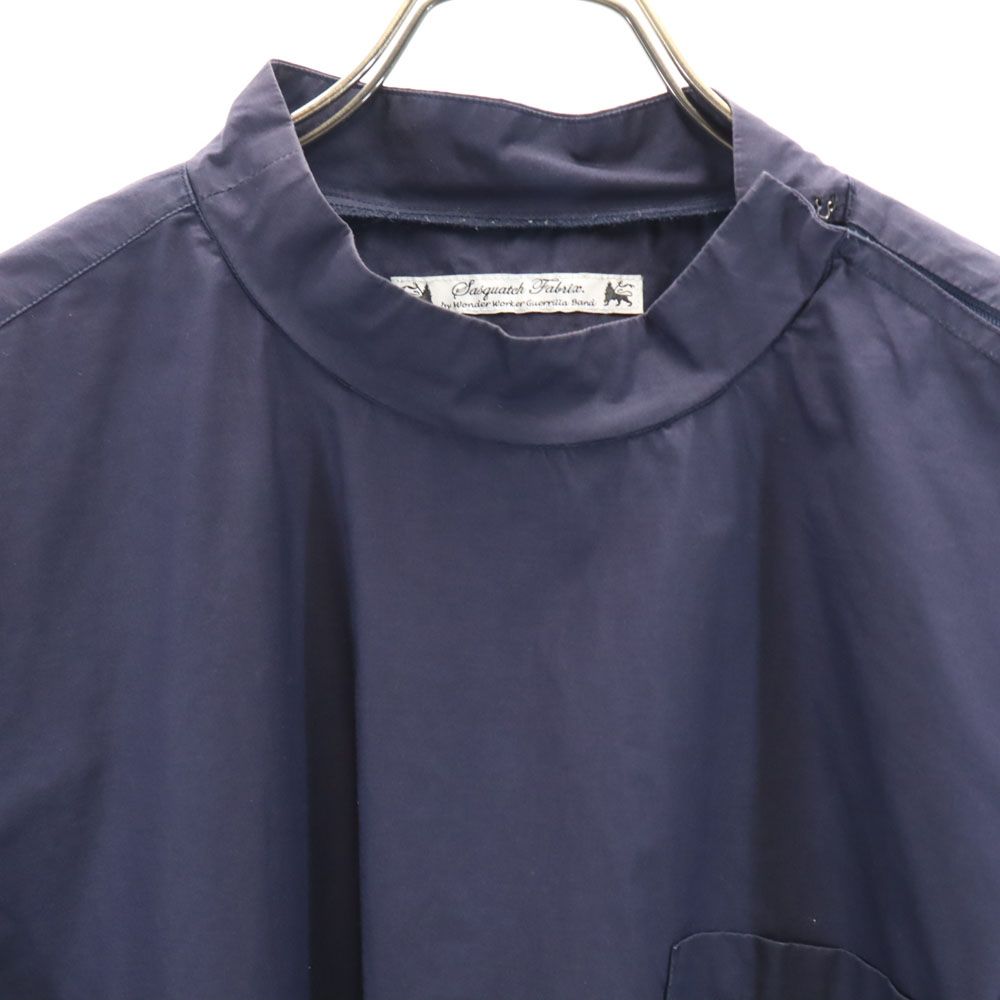 SASQUATCHfabrix. サスクワァッチファブリックス 日本製 半袖 シャツ XL ネイビー プルオーバー メンズ