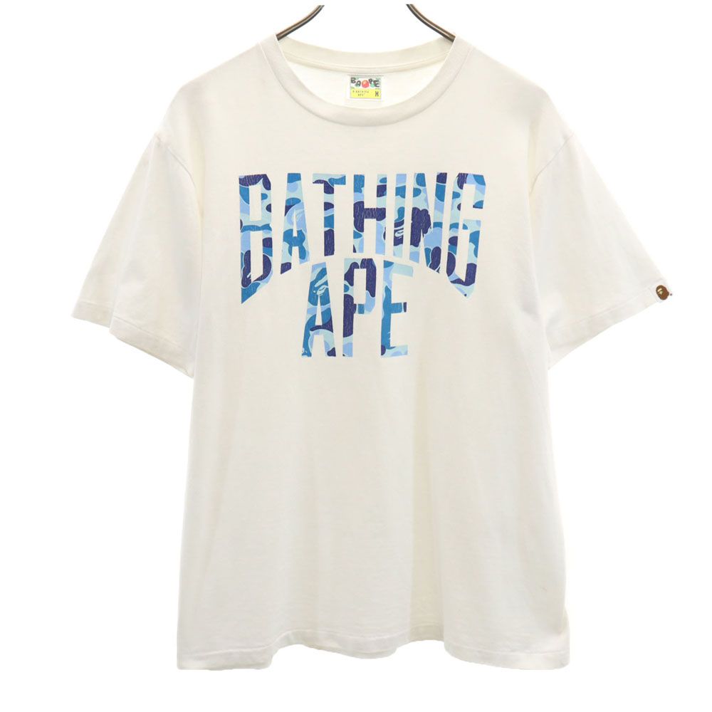BAPE ベイプ プリント 半袖 Tシャツ M ホワイト系 A BATHING APE メンズ