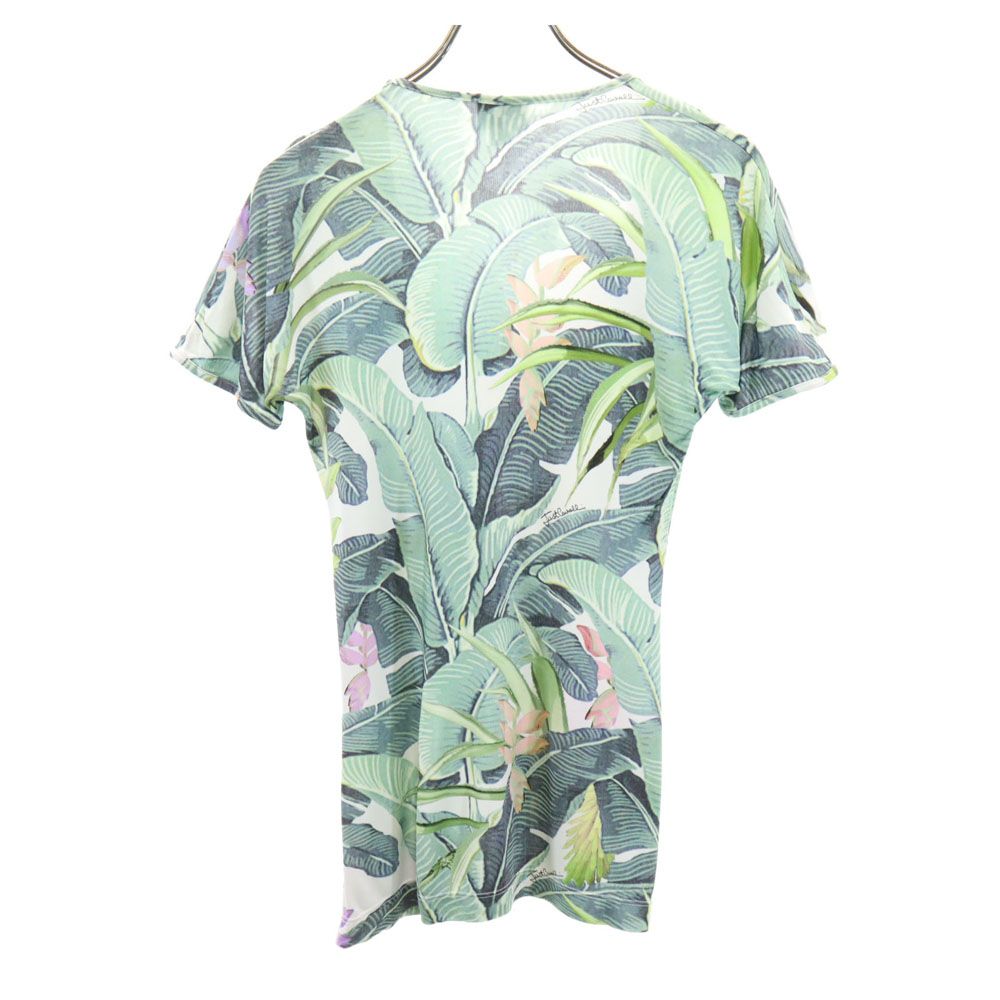 Just Cavalli ジャストカヴァリ 総柄 半袖 Tシャツ M グリーン系 レディース