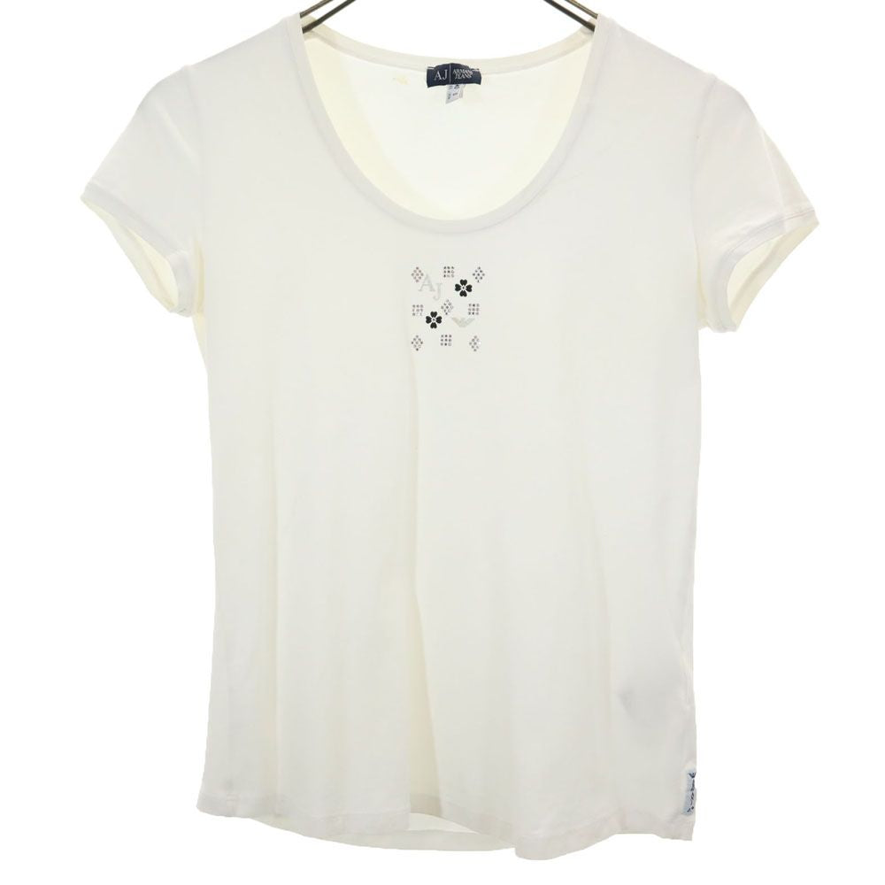ARMANI JEANS アルマーニジーンズ 半袖 Tシャツ S ホワイト系 レディース