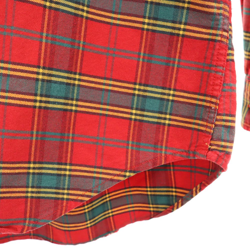 Polo by Ralph Lauren ポロバイラルフローレン 80s ヴィンテージ 緑タグ ボーイズ 長袖 ボタンダウンシャツ L レッド メンズ